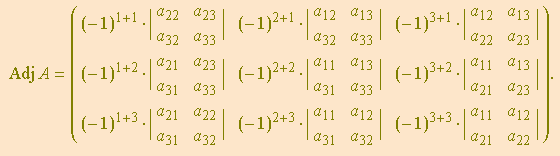 A matriz adjunta